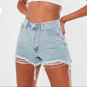 Missguided high waisted jean shorts
